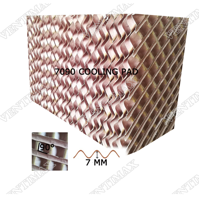 7090 Paper Cooling Greenhouse Corrugated Honey Comb Water Cooler Pad For Wholesale 